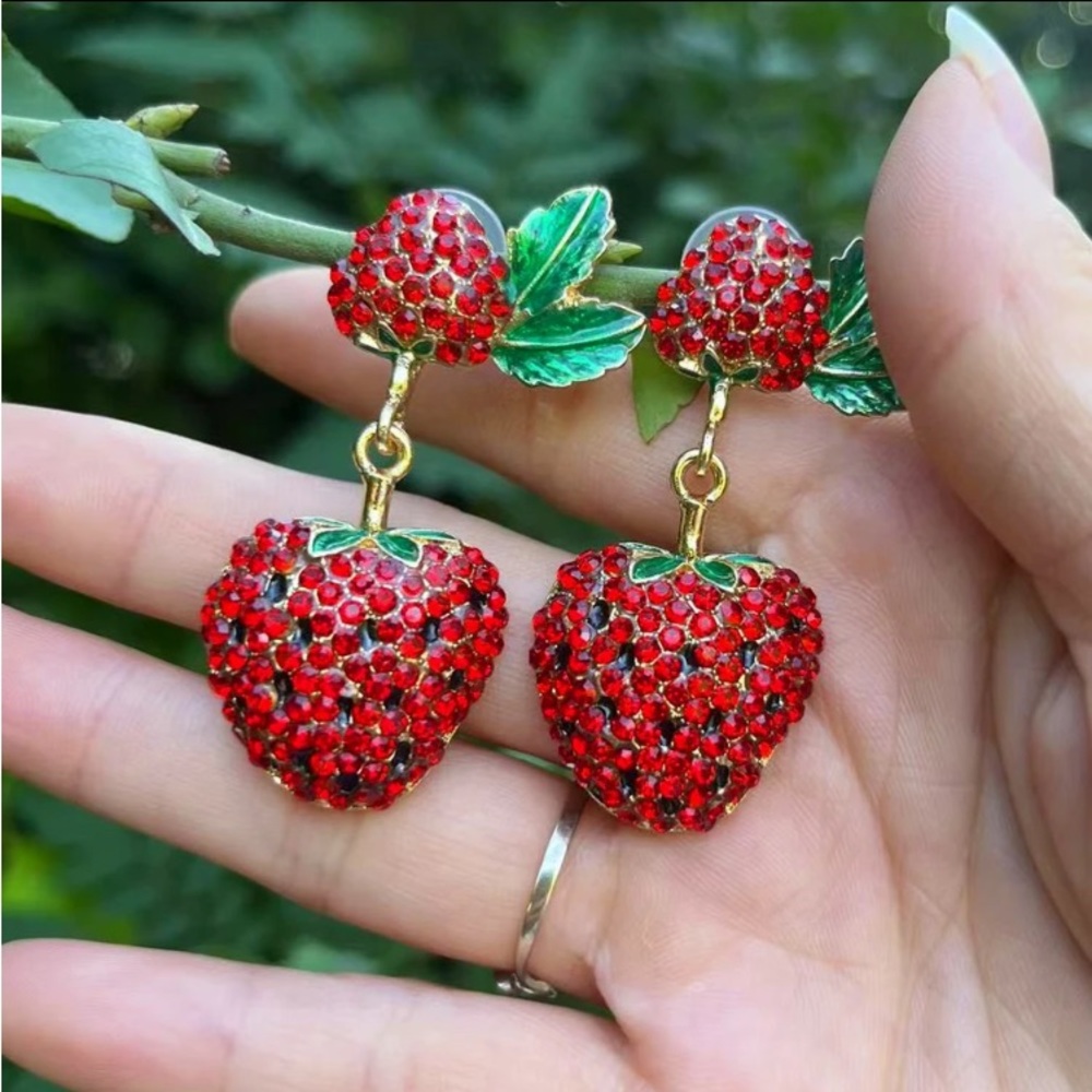 Brand New Strawberry Drop Earrings